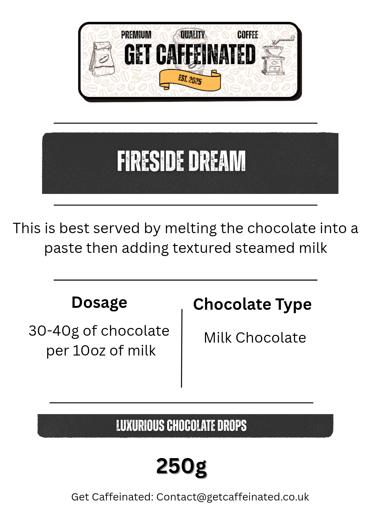 Fireside Dream Milk Chocolate Drops