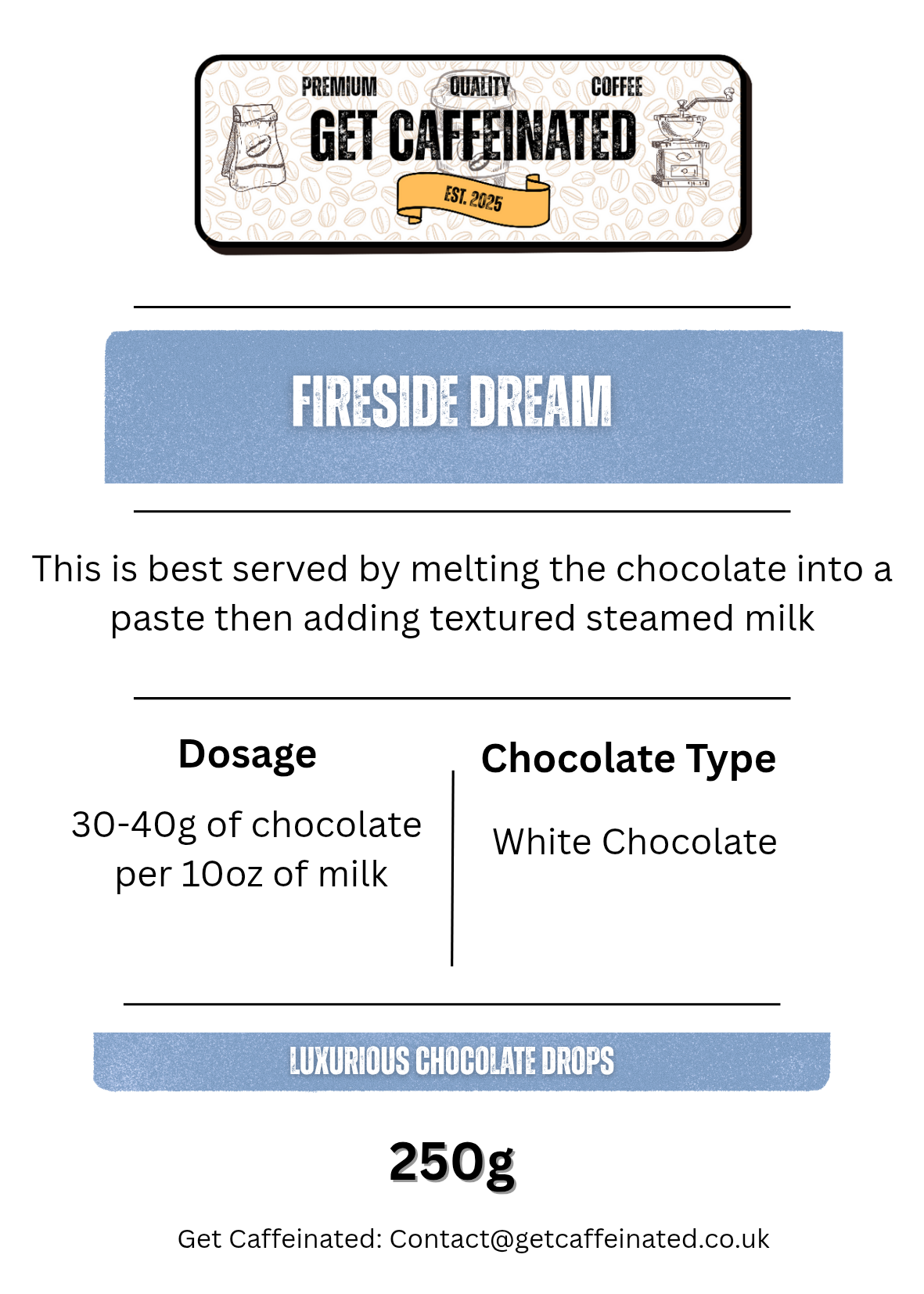 Fireside Dream White Chocolate Drops