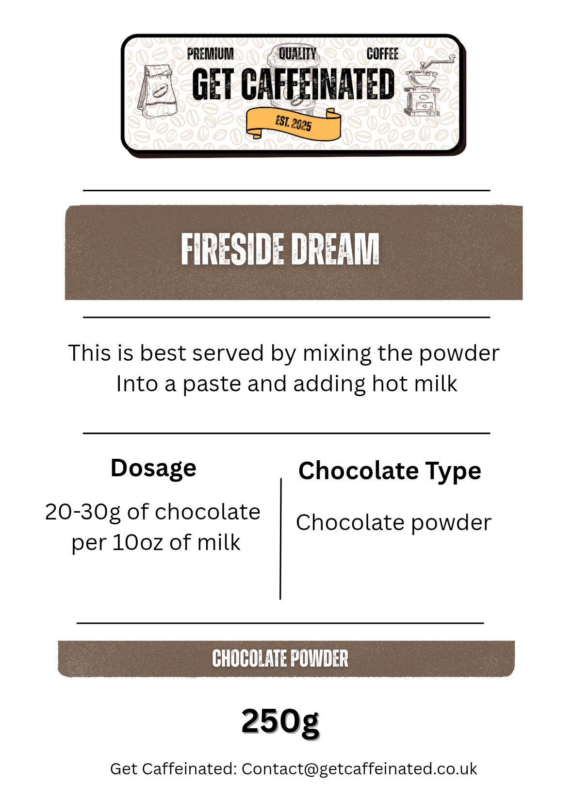 Fireside Dream Chocolate Powder